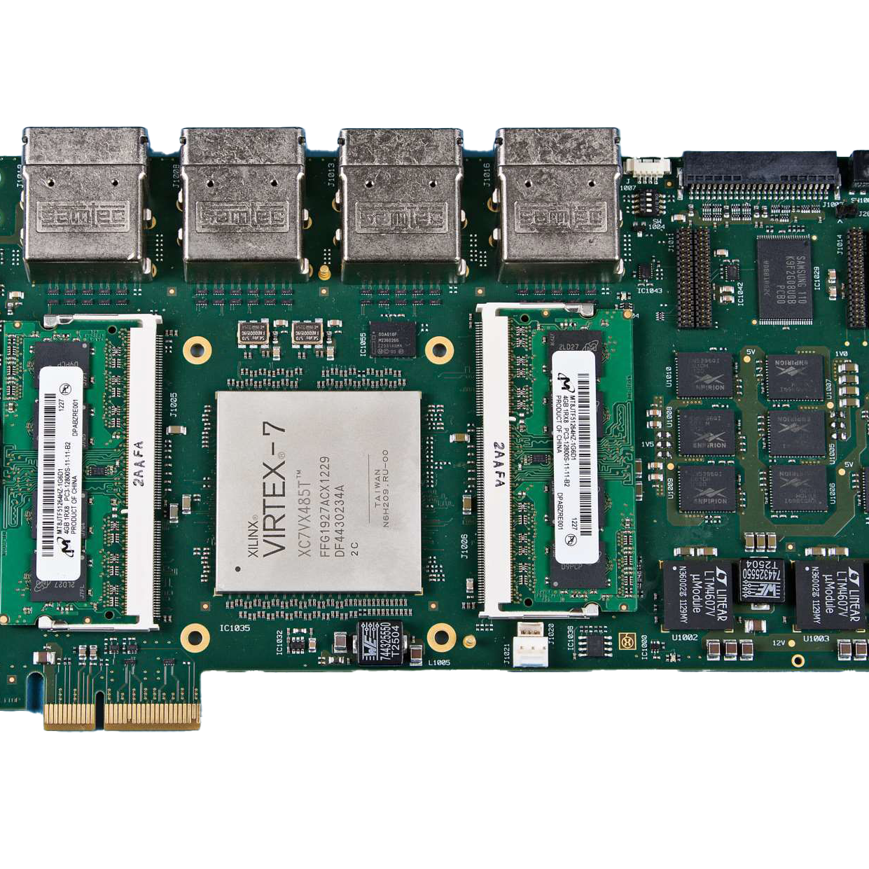 Das Bild zeigt eine Leiterplatte.